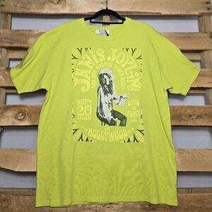 NWT Daydreamer Janis Joplin Graphic T-Shirt in Bright Green Size:2X